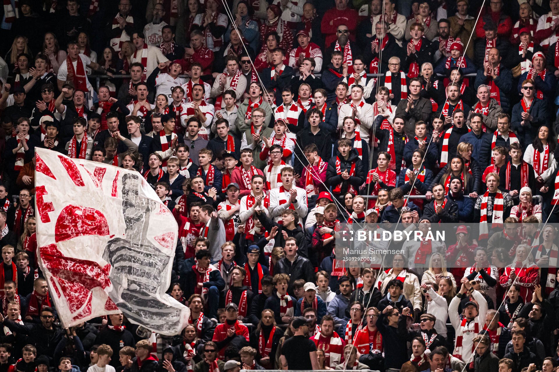 Spectators in the stands
