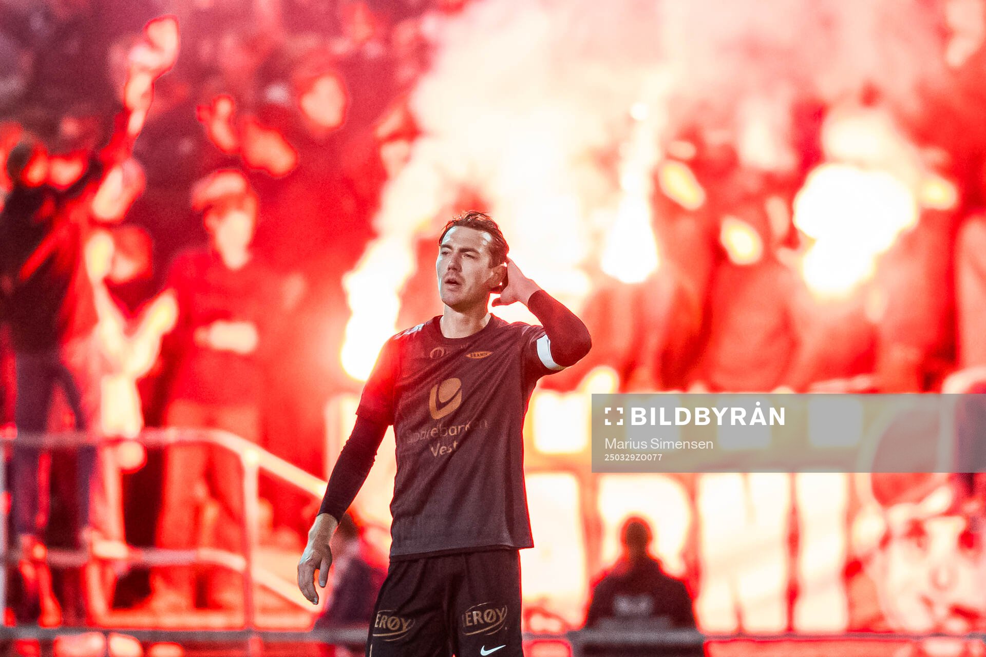 Fredrik Pallesen Knudsen of Brann looks dejected