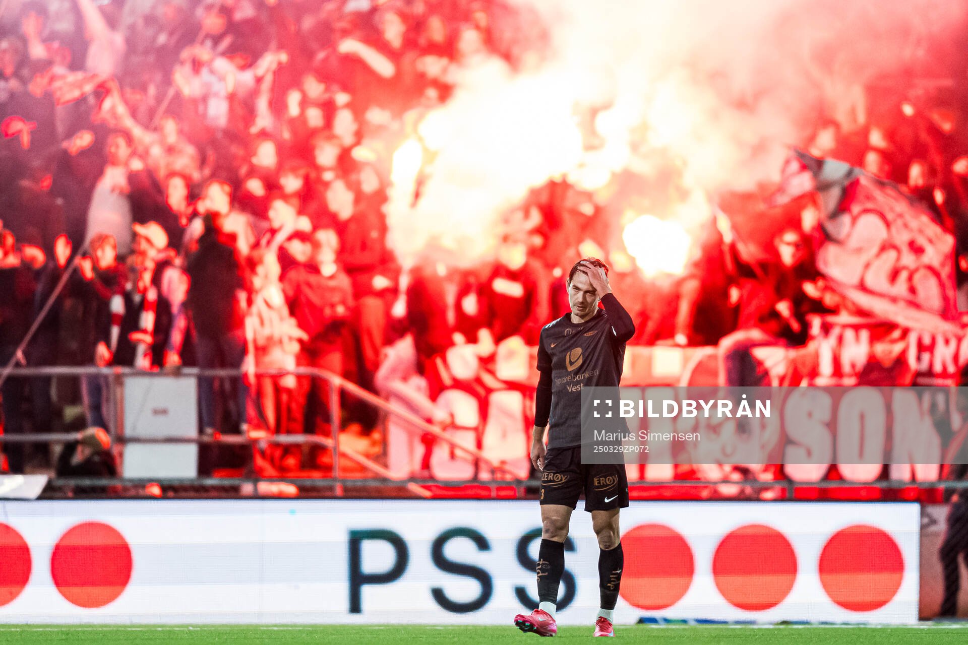 Fredrik Pallesen Knudsen of Brann looks dejected