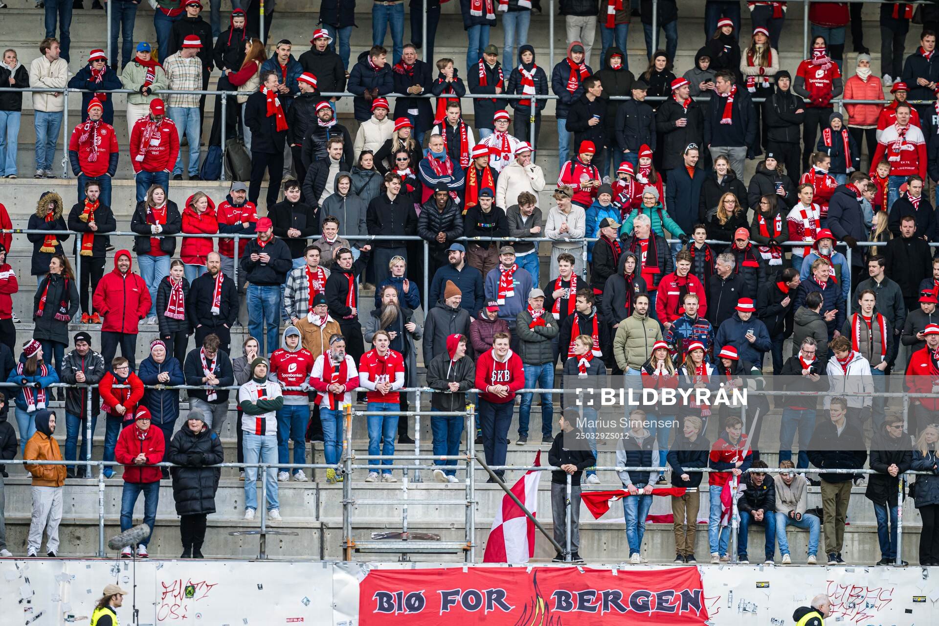 Spectators in the stands
