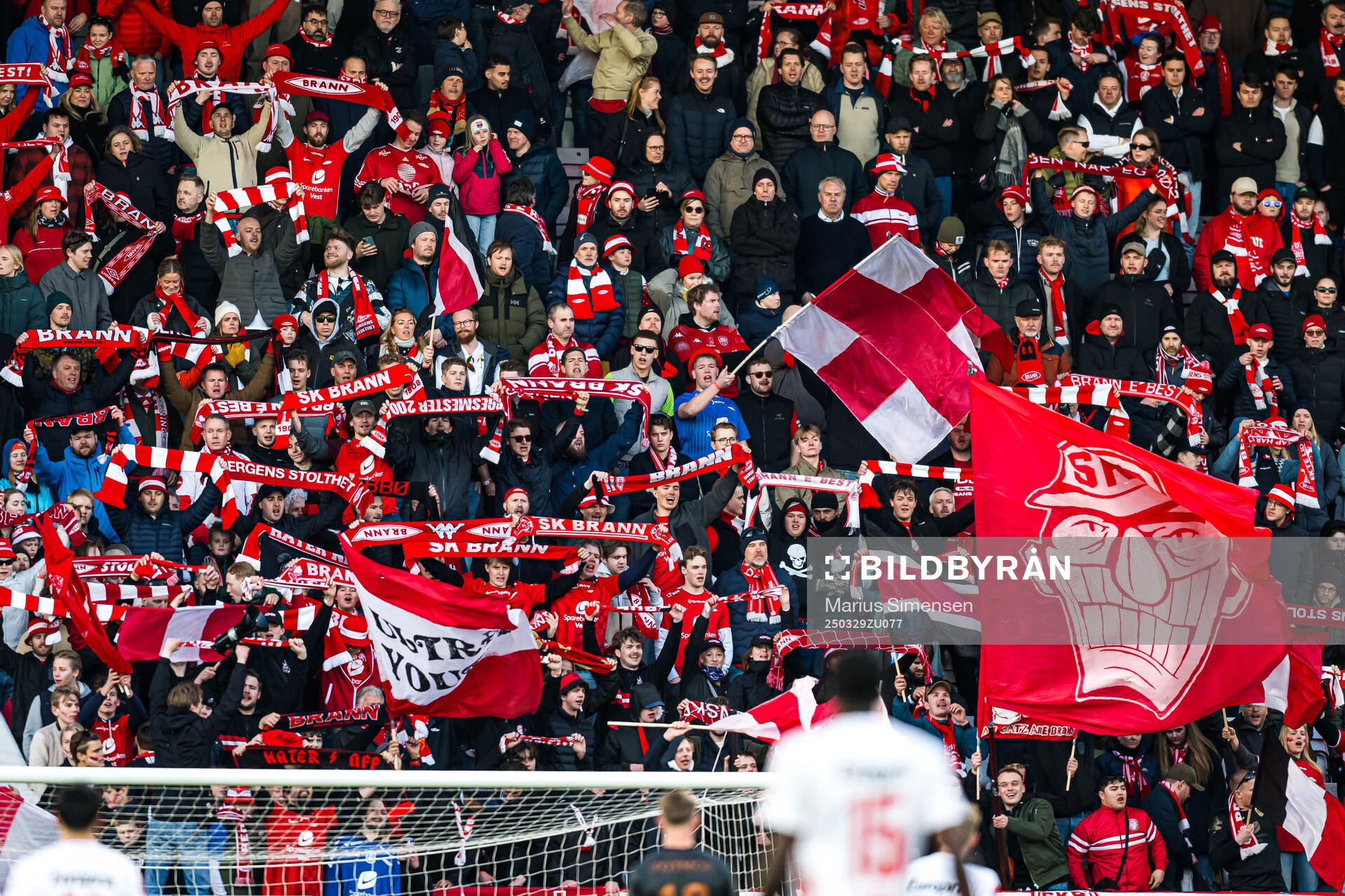 Spectators in the stands