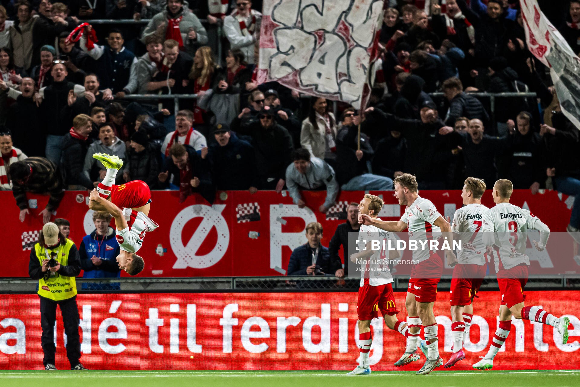 Henrik Skogvold of Fredrikstad celebrates