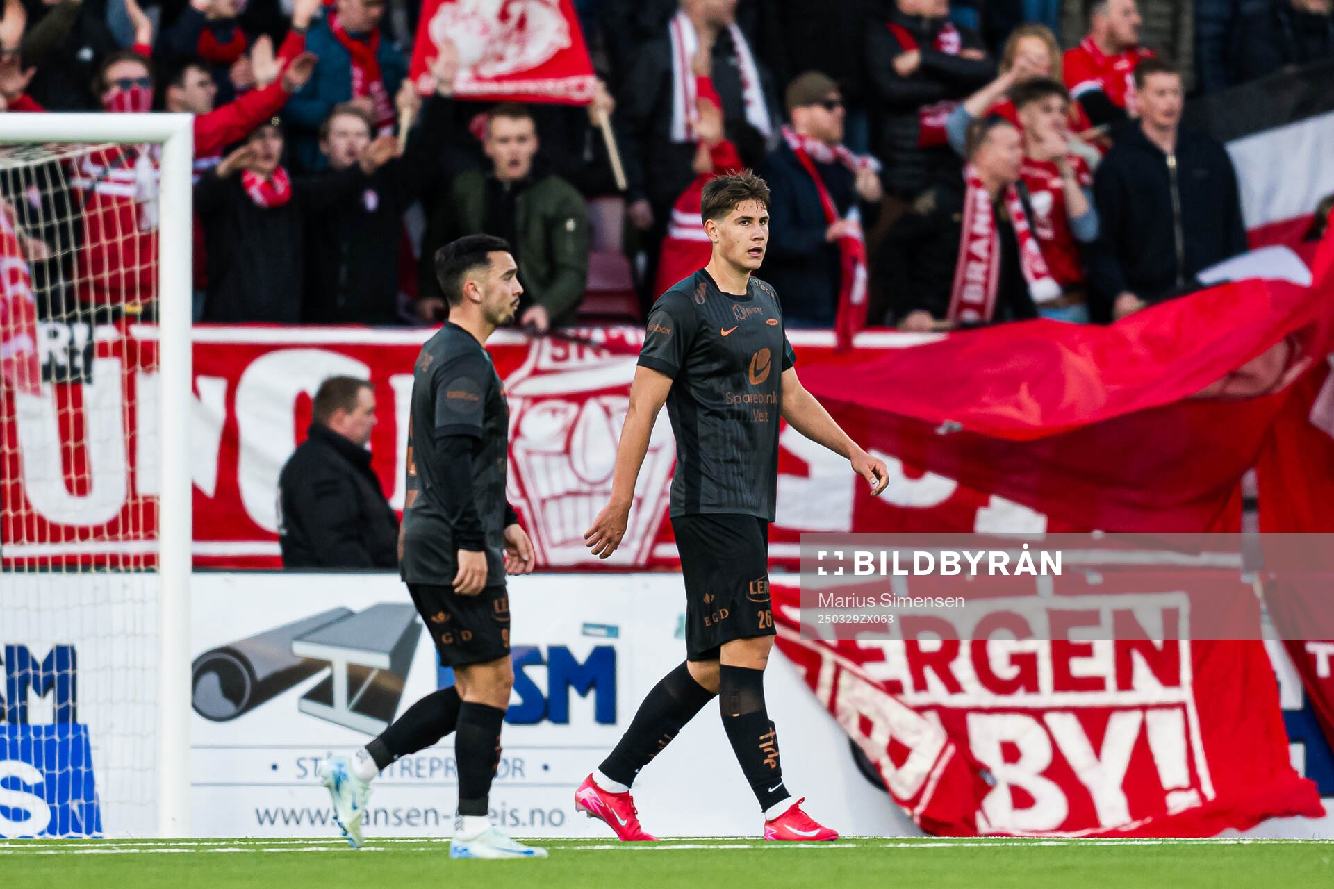 Eivind Helland of Brann looks dejected