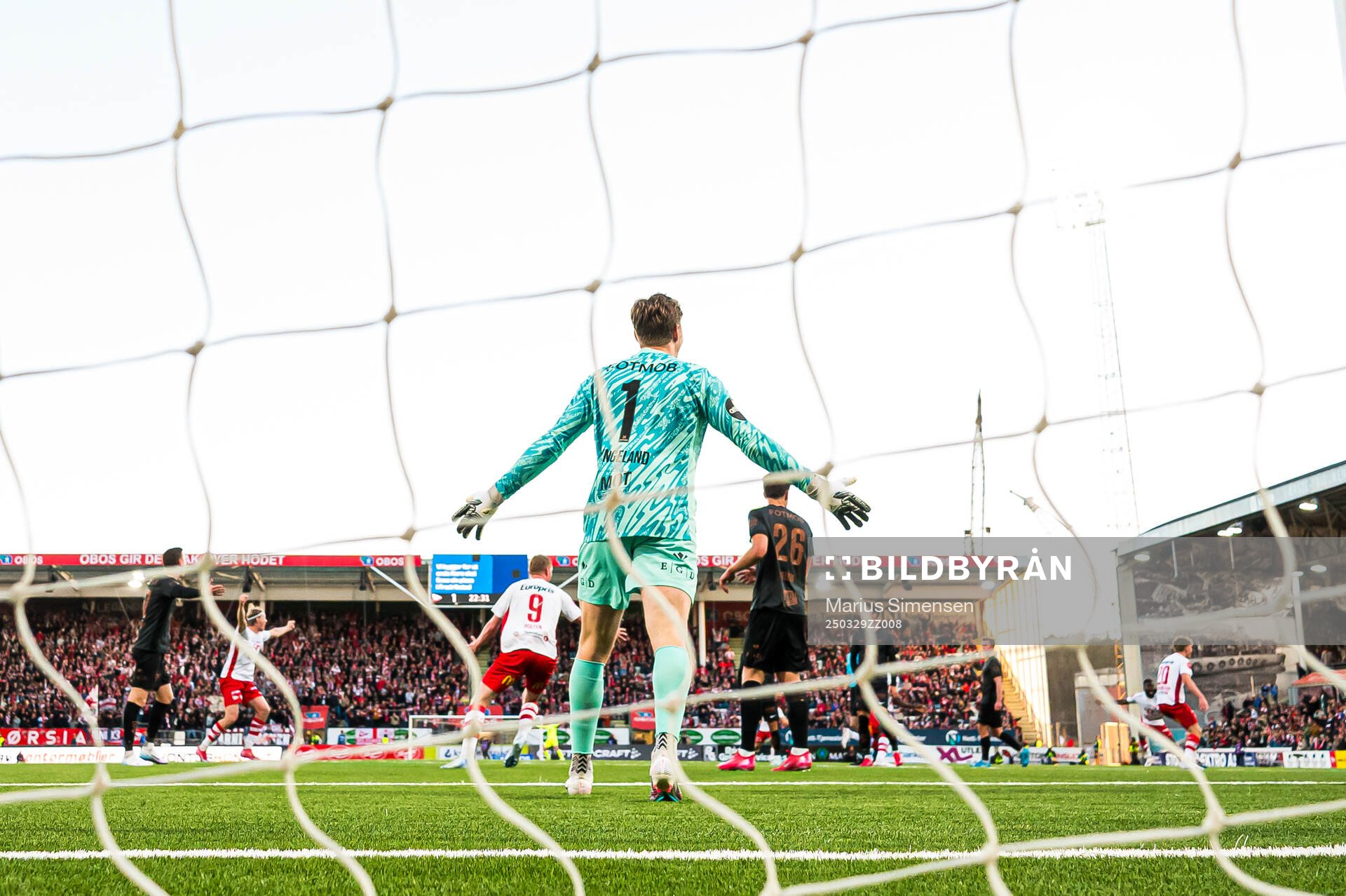 Mathias Dyngeland of Brann looks dejected