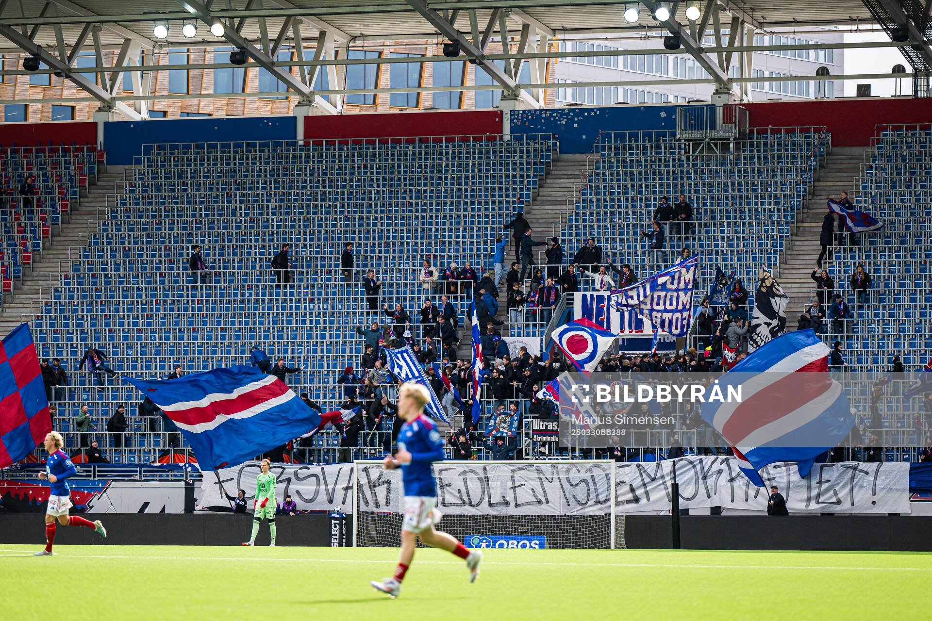 Spectators in the stands