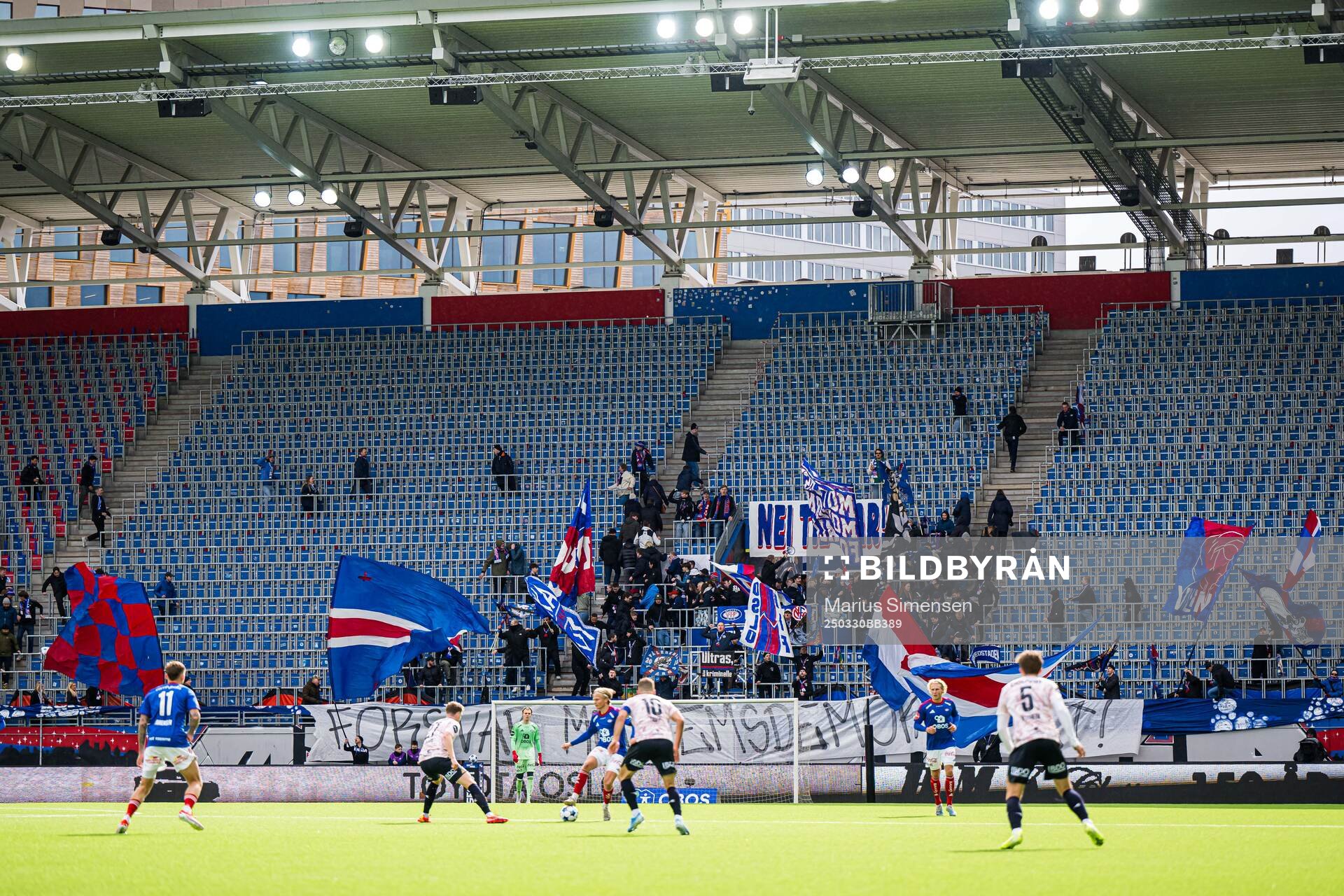 Spectators in the stands