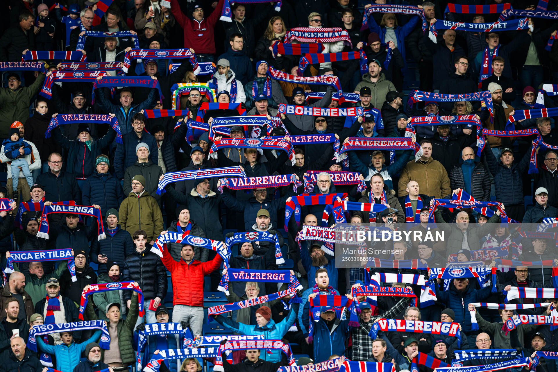 Spectators in the stands