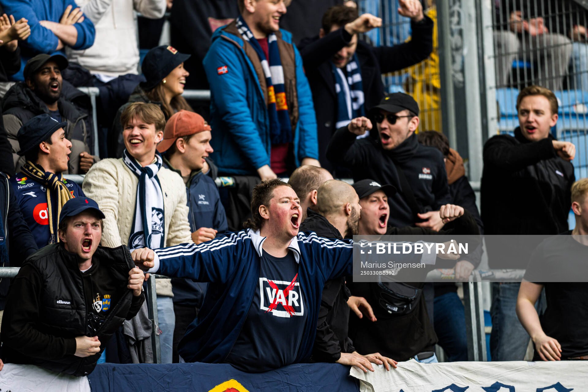 Spectators in the stands