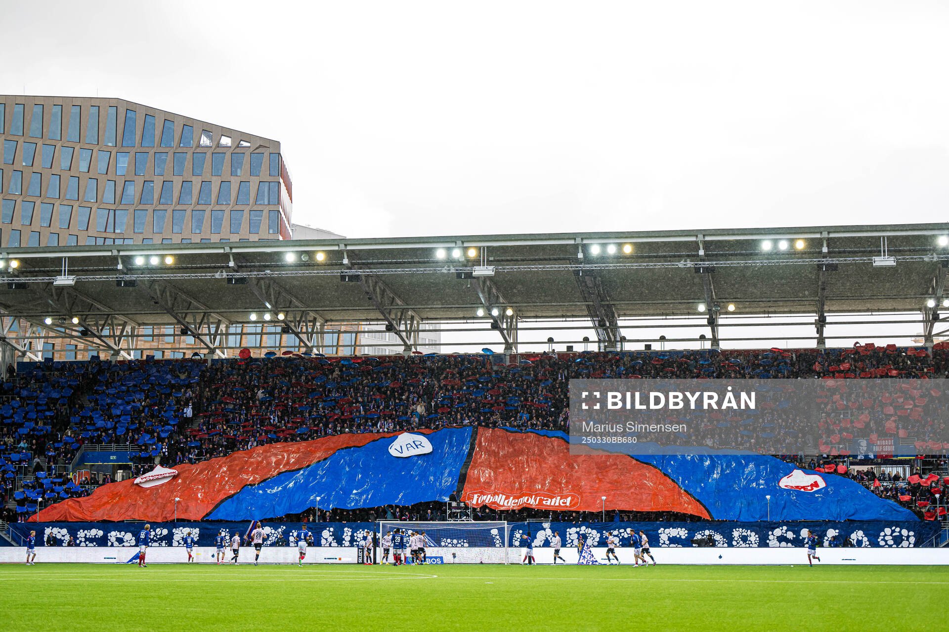 Spectators in the stands