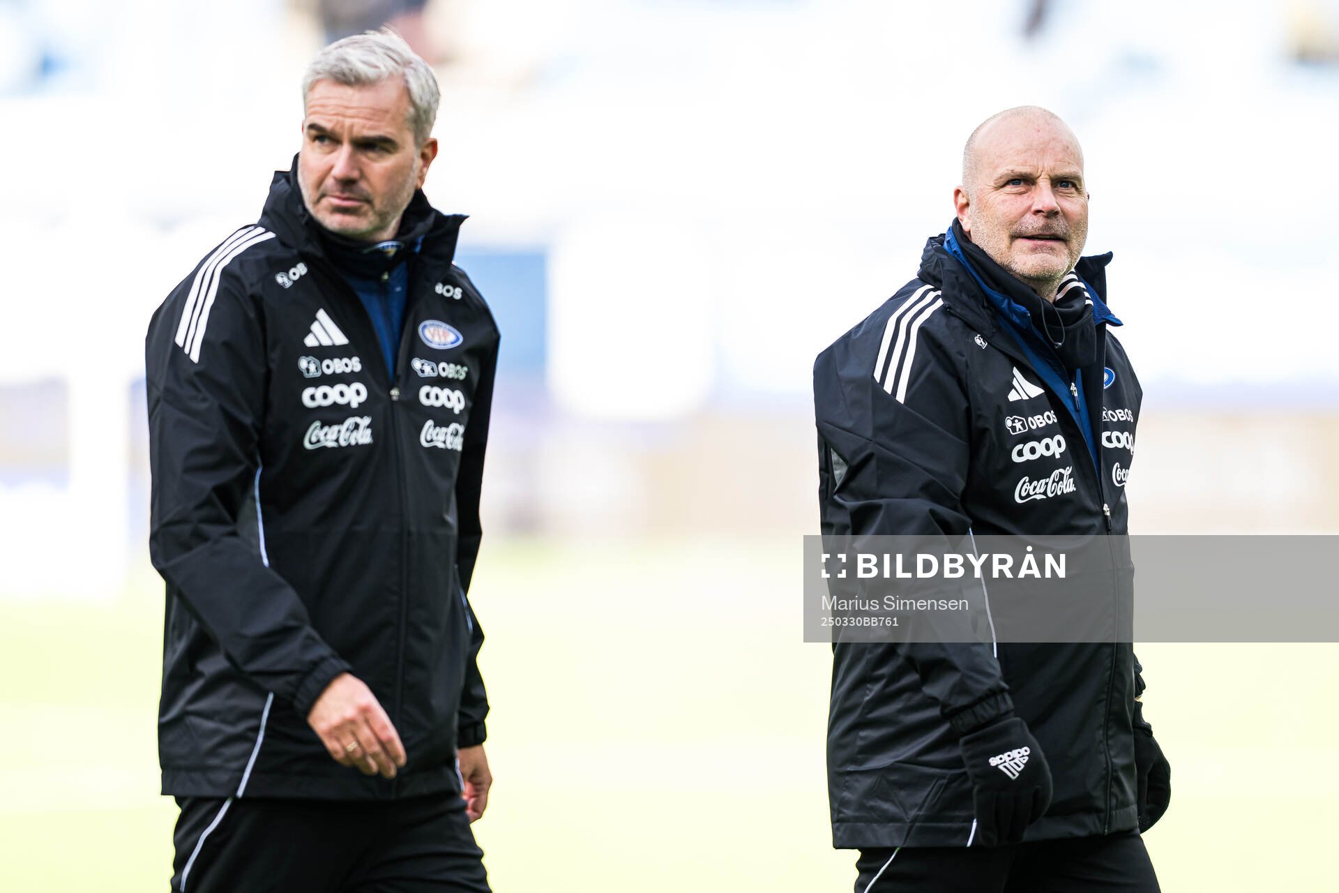 Petter Myhre, head coach of Vålerenga, and Geir Bakke,