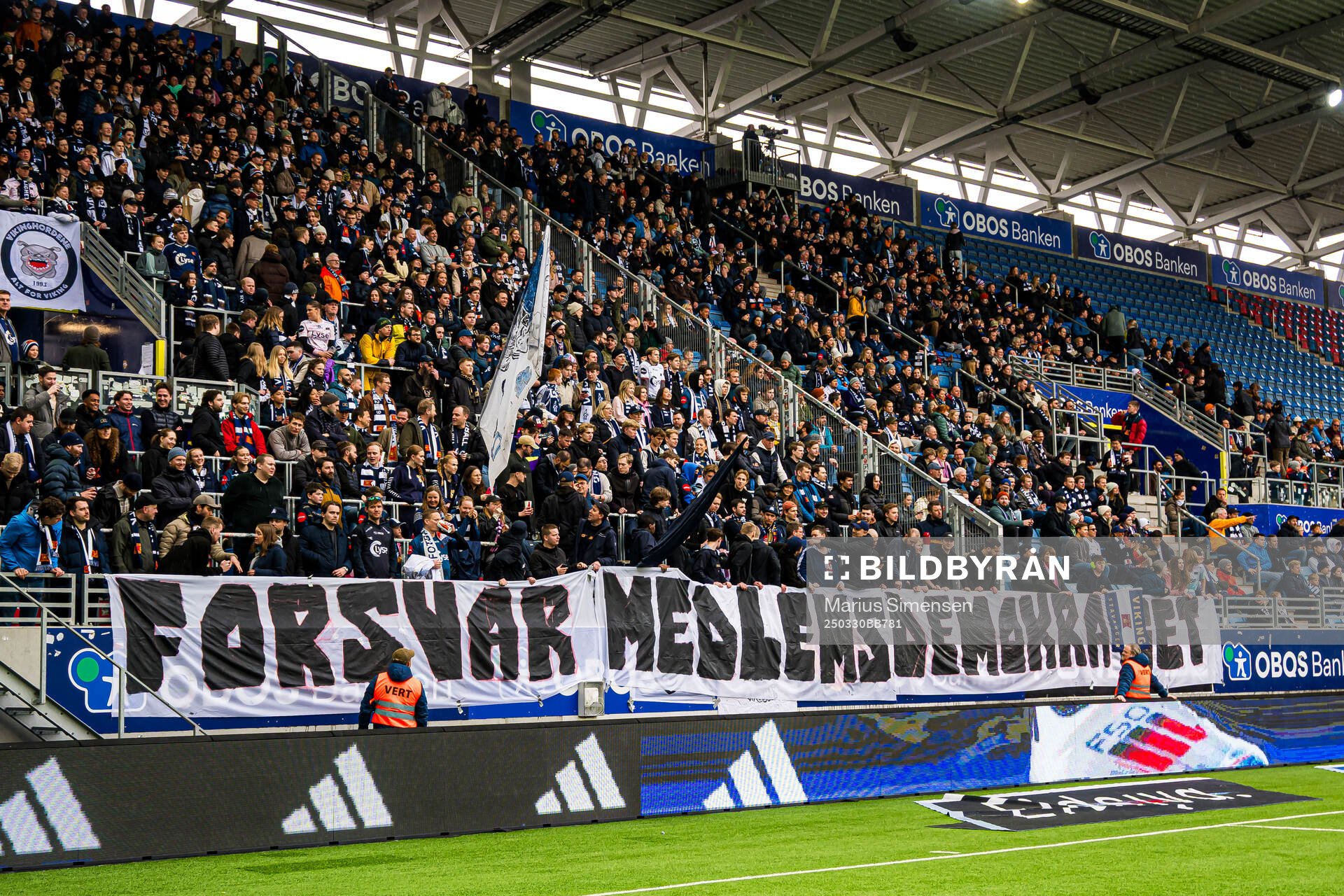 Spectators in the stands