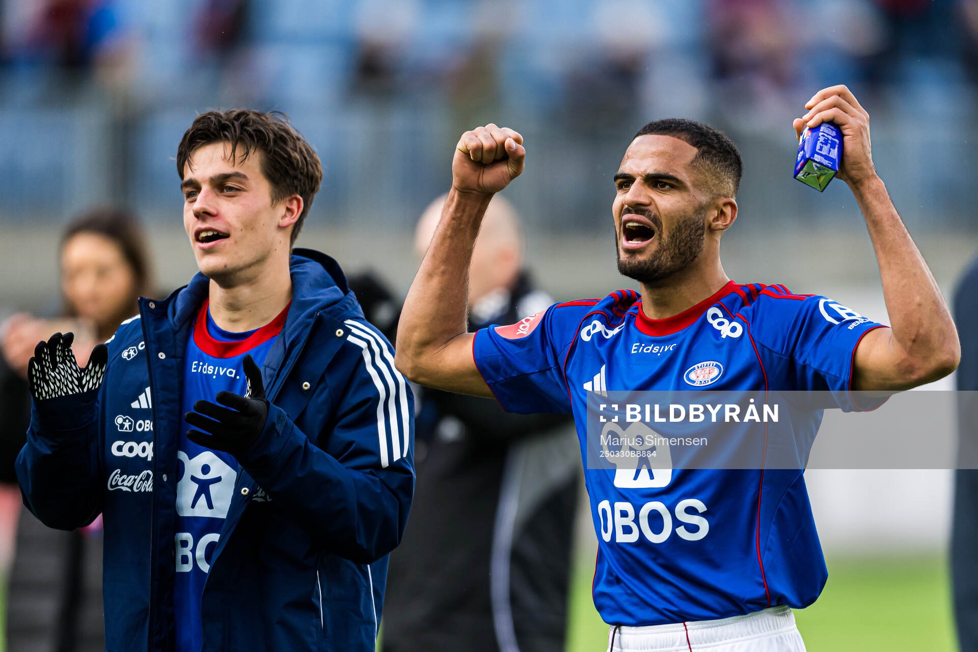 Magnus Bech Riisnæs and Aaron Kiil Olsen of Vålerenga
