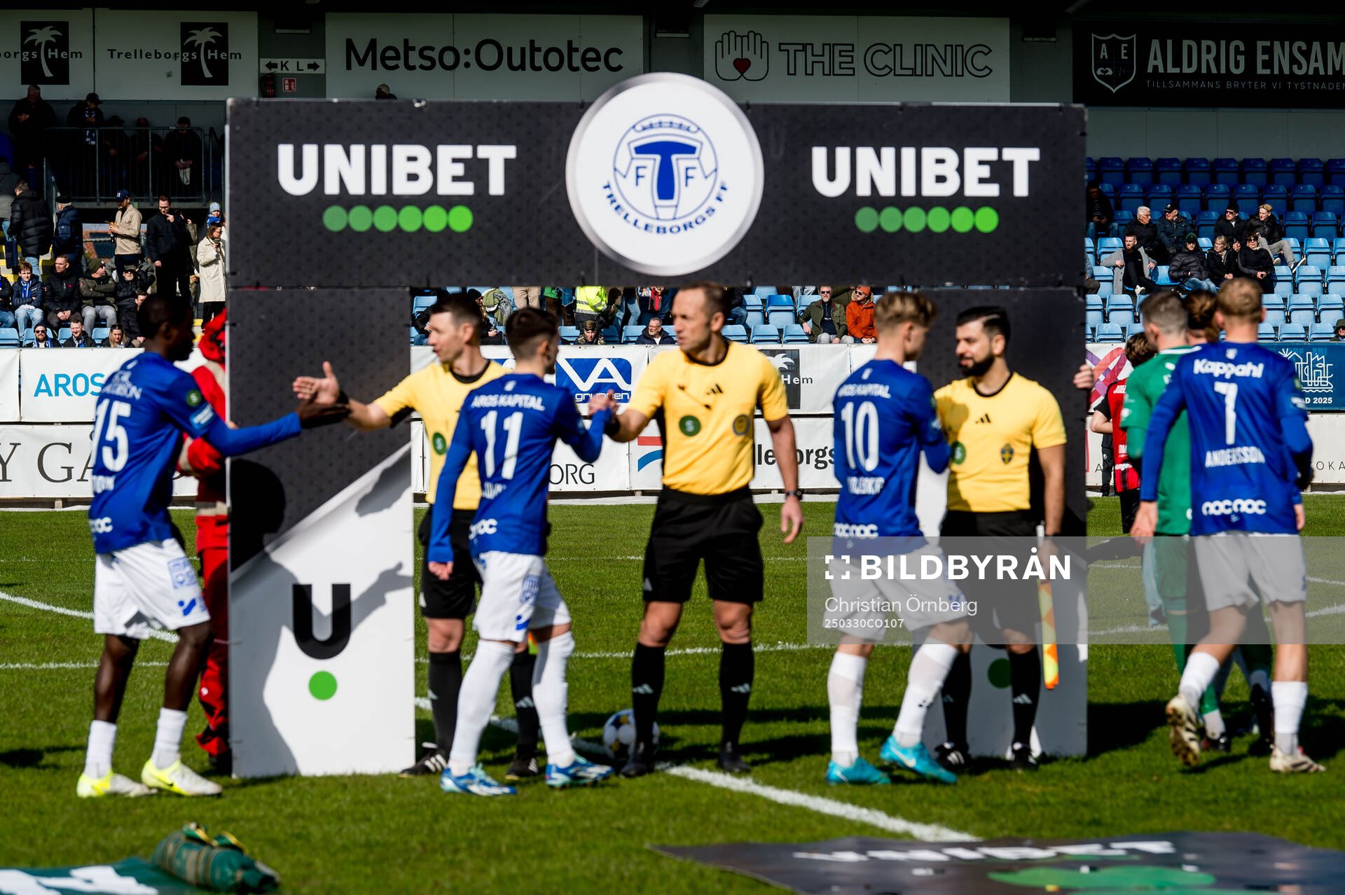Fotbollsmatchen i Superettan mellan Trelleborg och