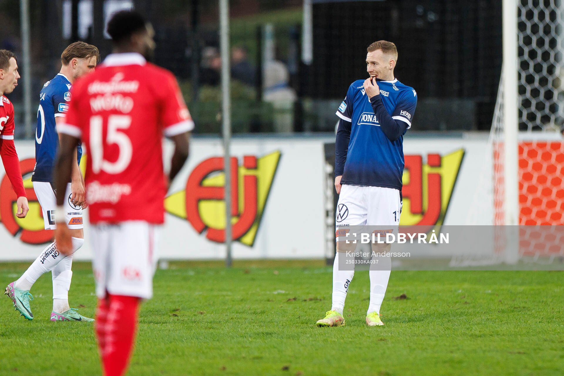 Halmstads Gisli Eyjolfsson deppar
