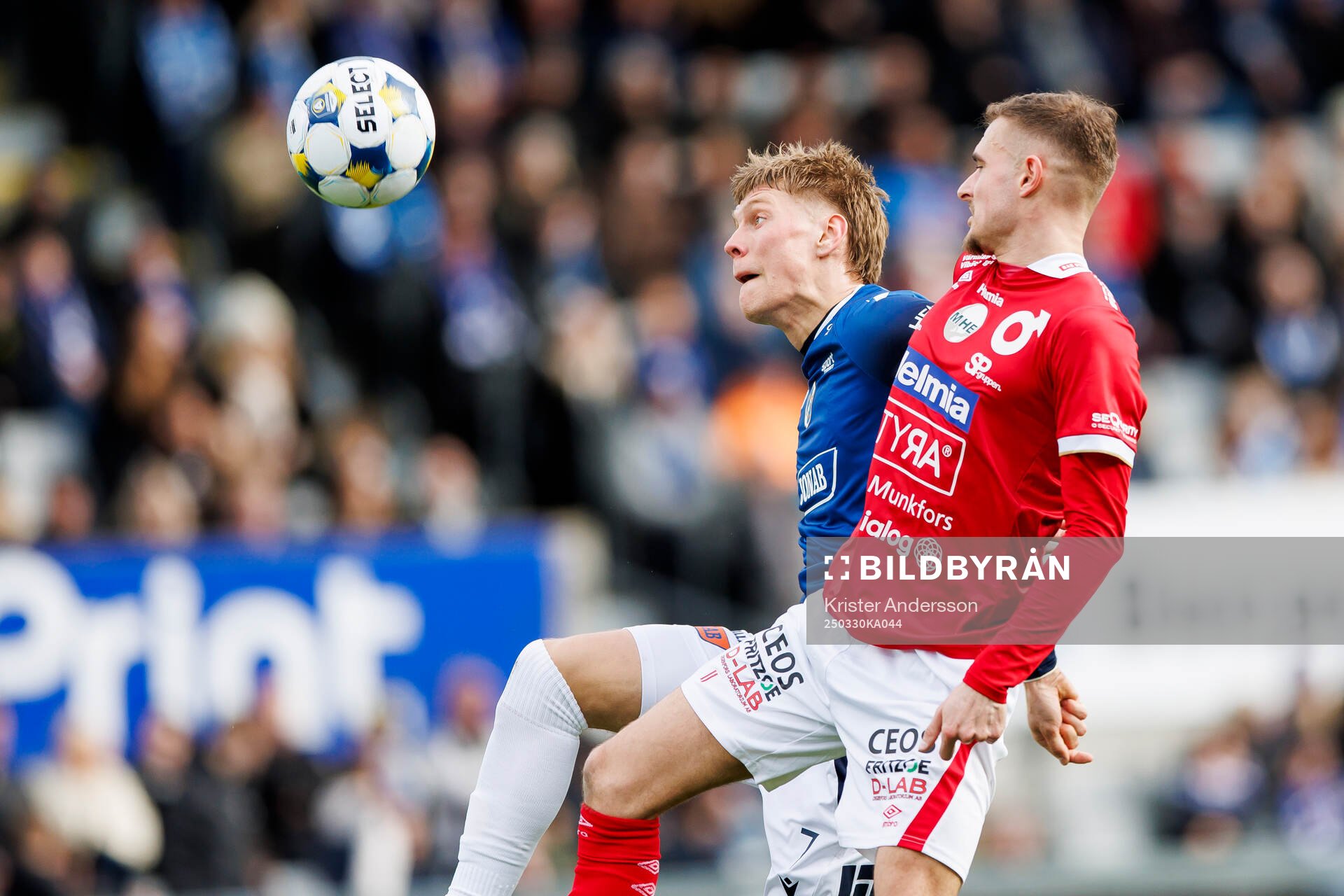 Halmstads Birnir Ingason och Degerfors Christos Gravius