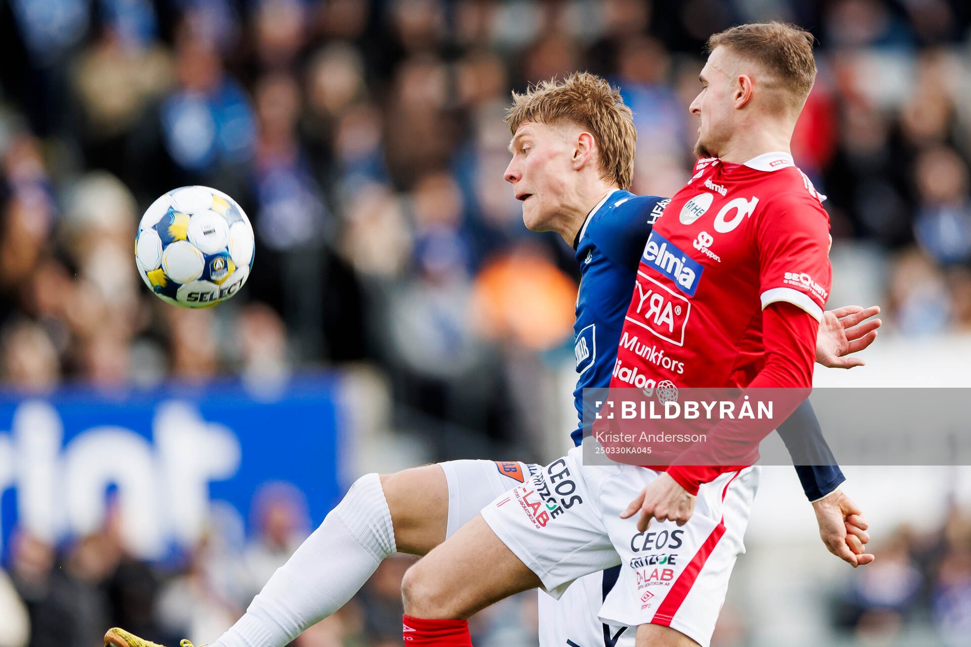 Halmstads Birnir Ingason och Degerfors Christos Gravius