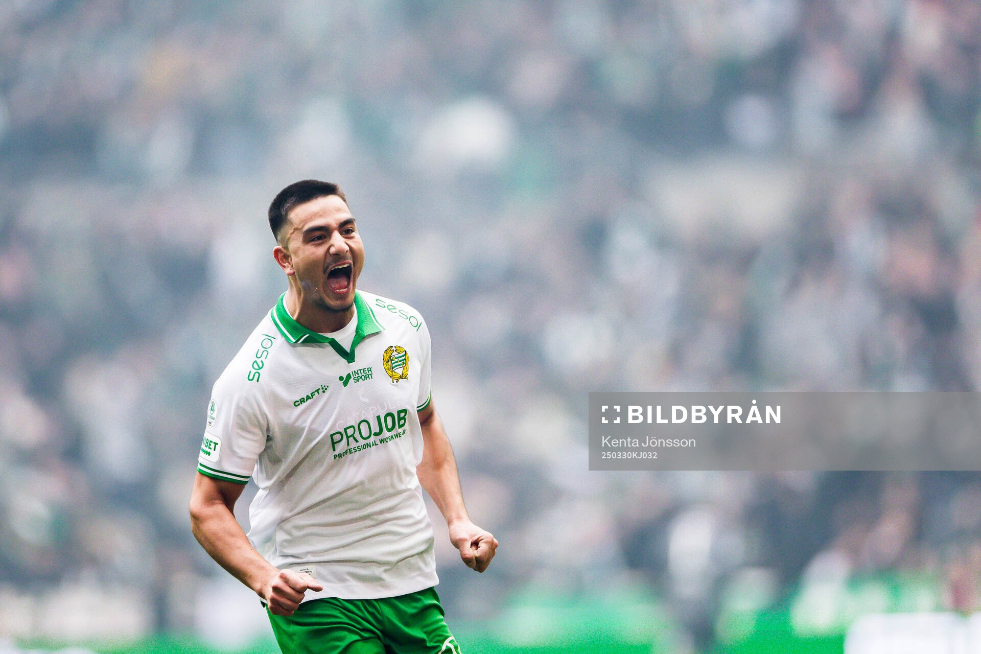 Hammarbys Jusef Erabi jublar