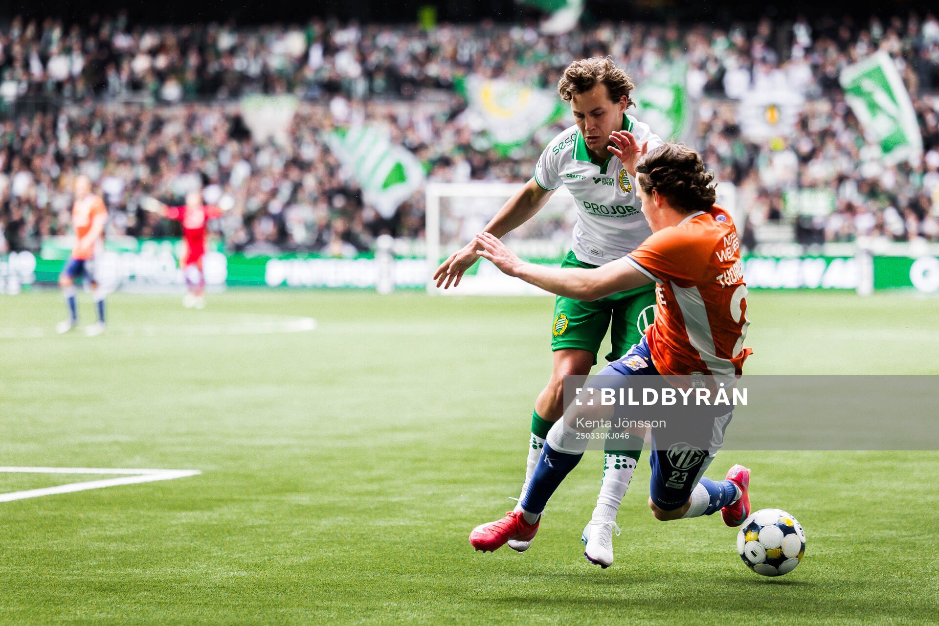 Hammarbys Hampus Skoglund och IFK Göteborgs Kolbeinn