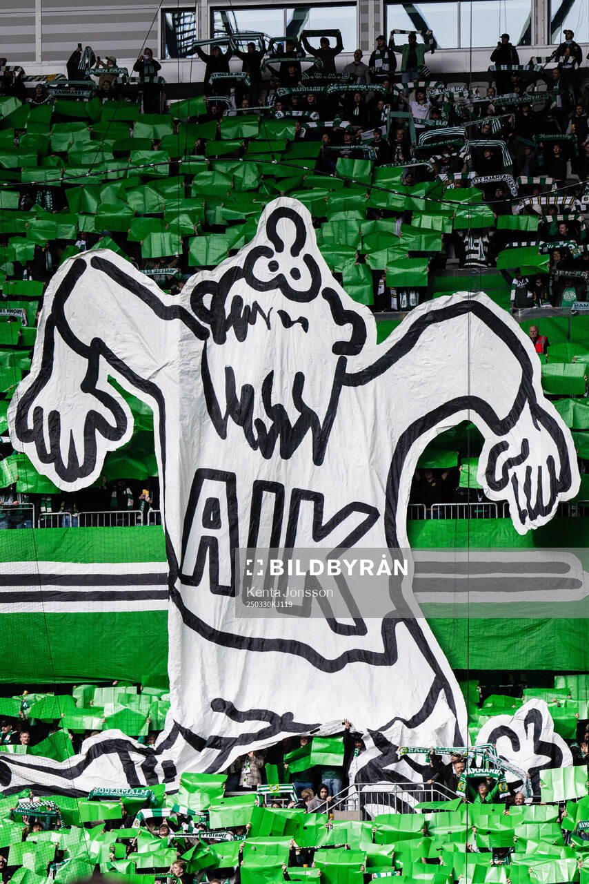 Hammarbys supportrar med tifo