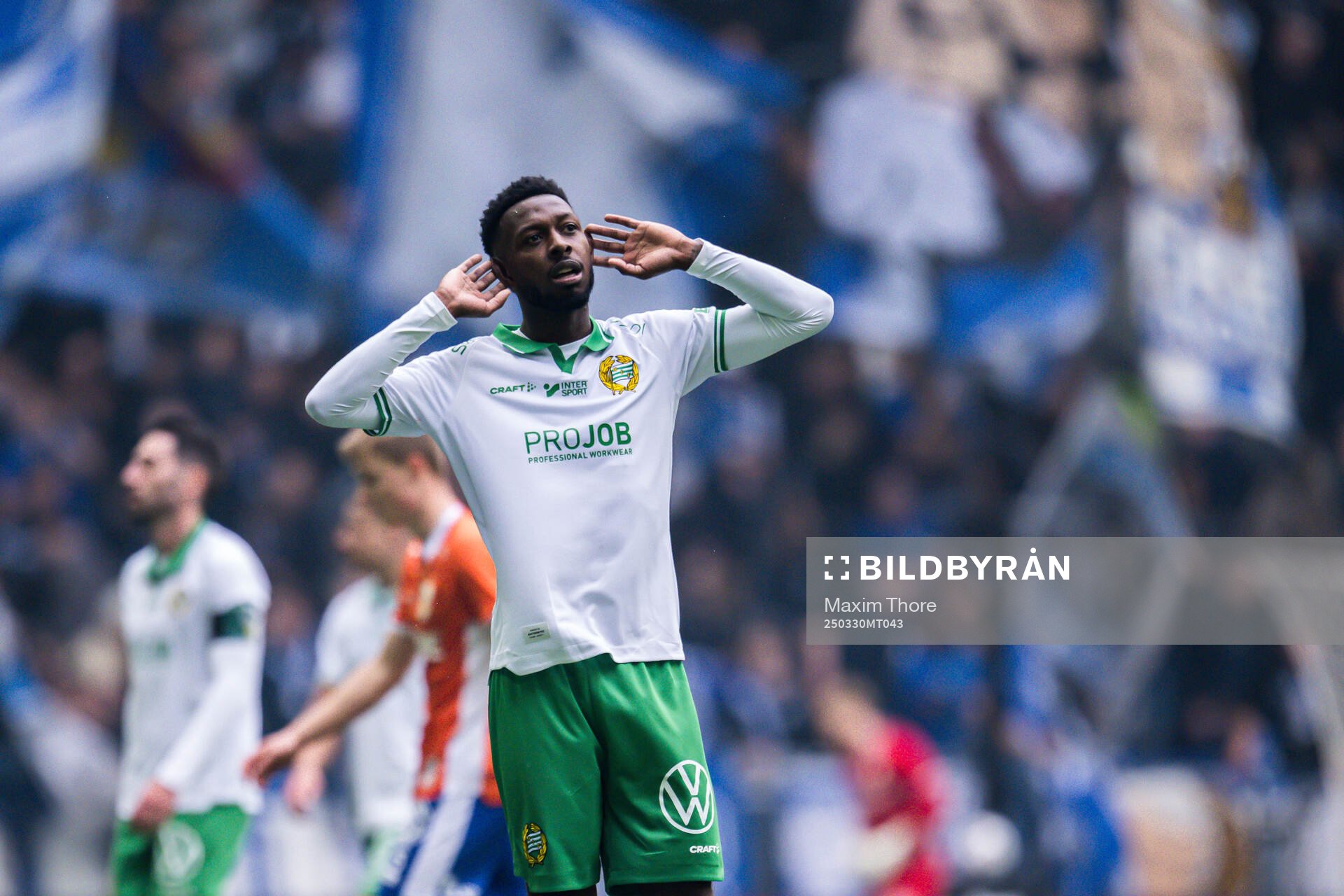 Hammarbys Shaquille Pinas jublar