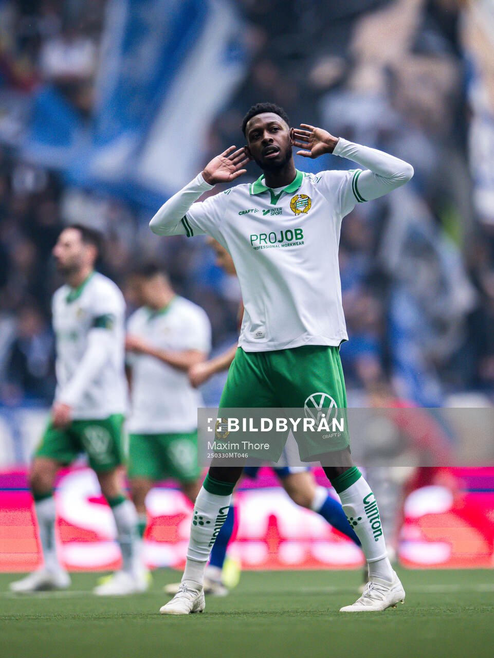 Hammarbys Shaquille Pinas jublar