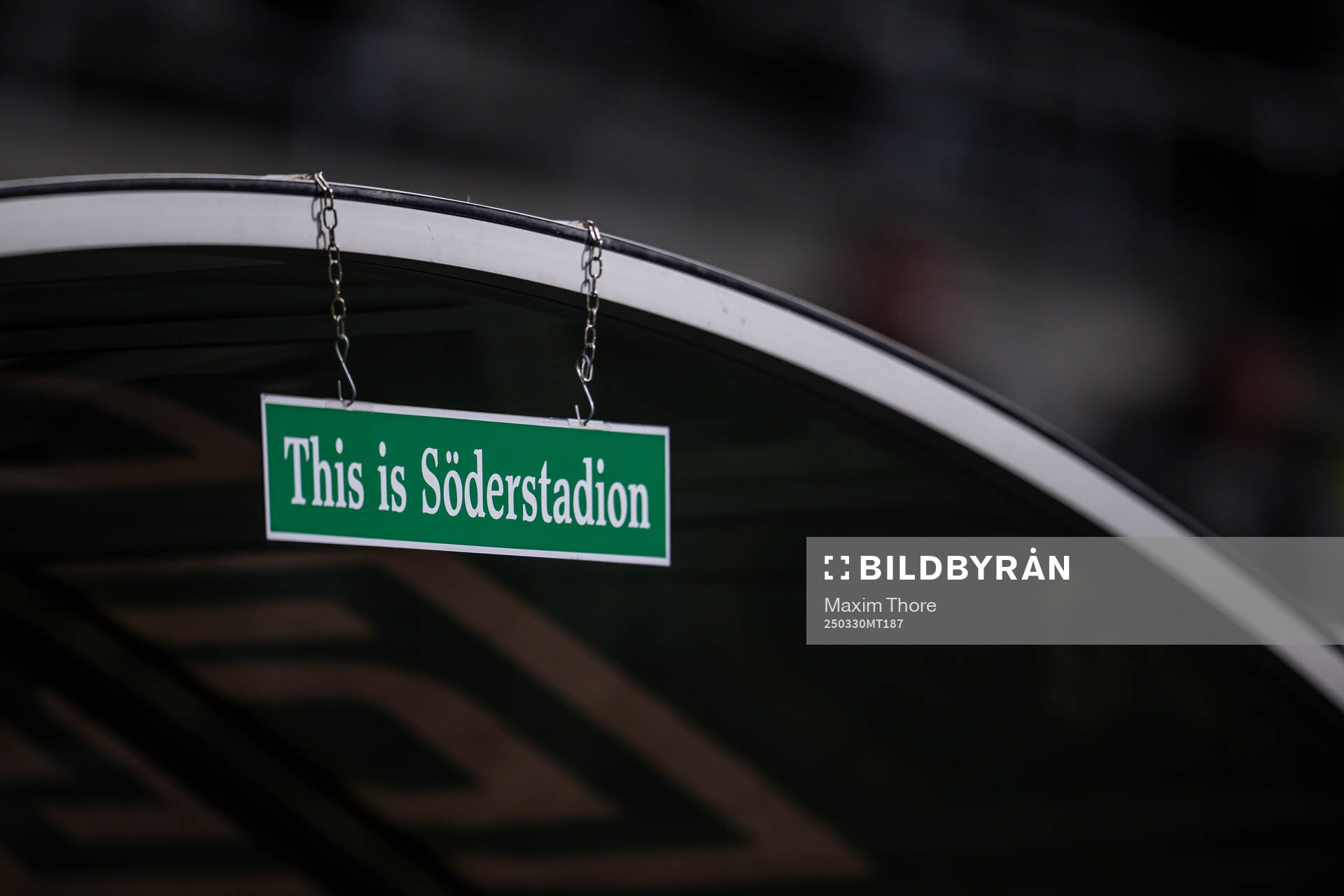 En skylt med texten ”This is Söderstadion”