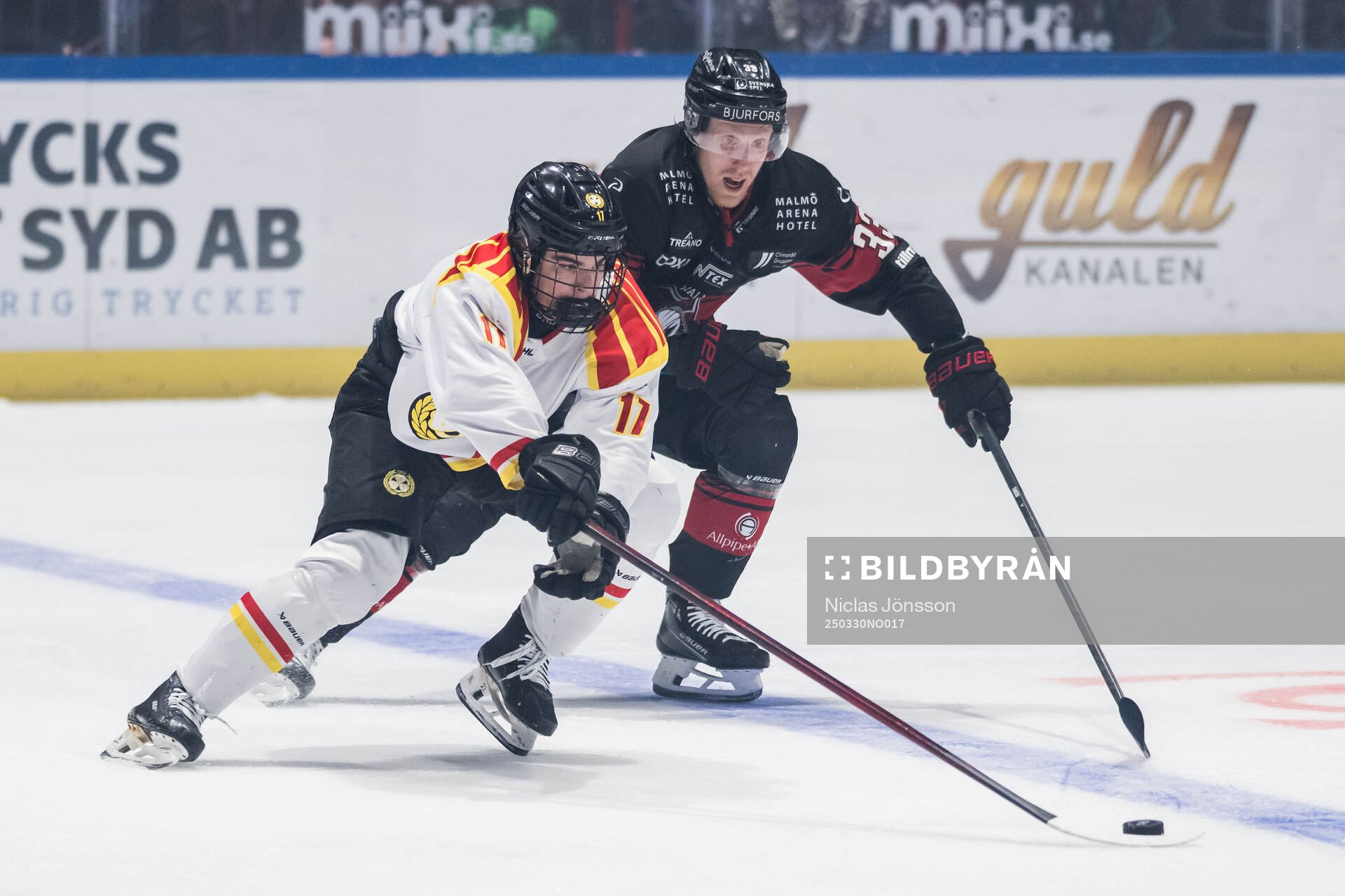 Brynäs Michal Svrcek och Malmö Redhawks Lassi Thomson
