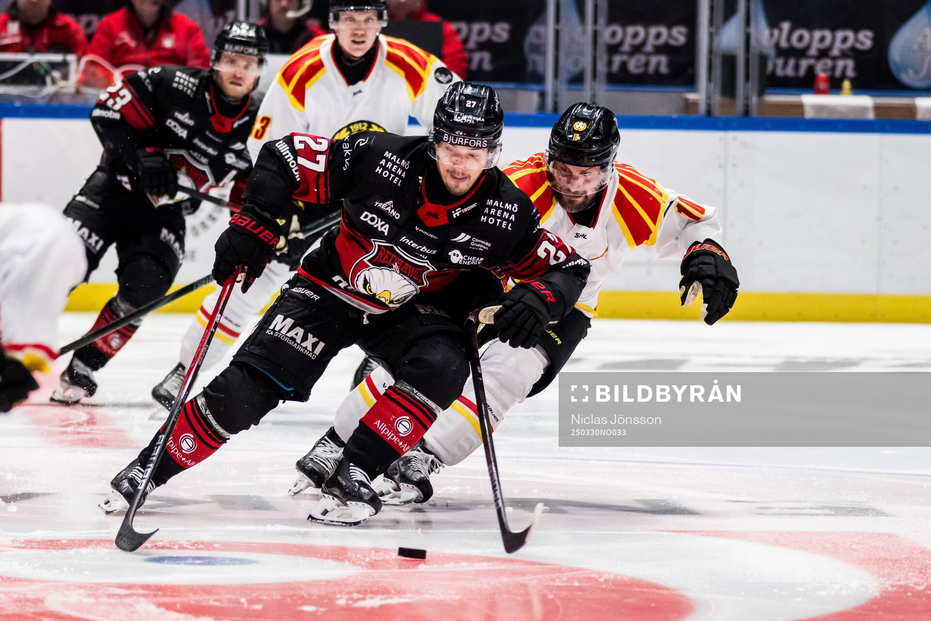 Malmö Redhawks Henrik Haapala och Brynäs Johan Larsson
