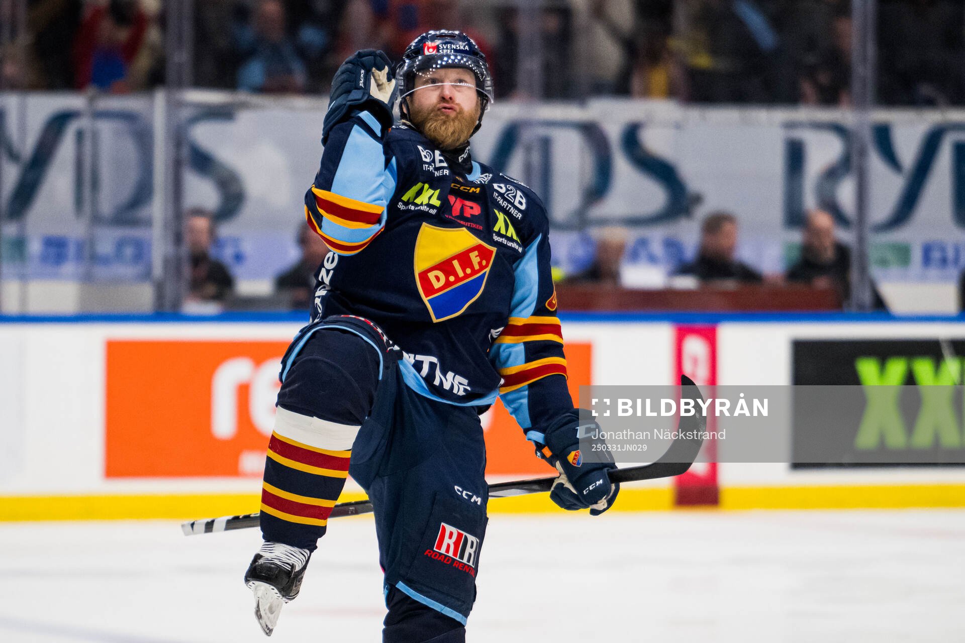 Djurgårdens Linus Klasen jublar