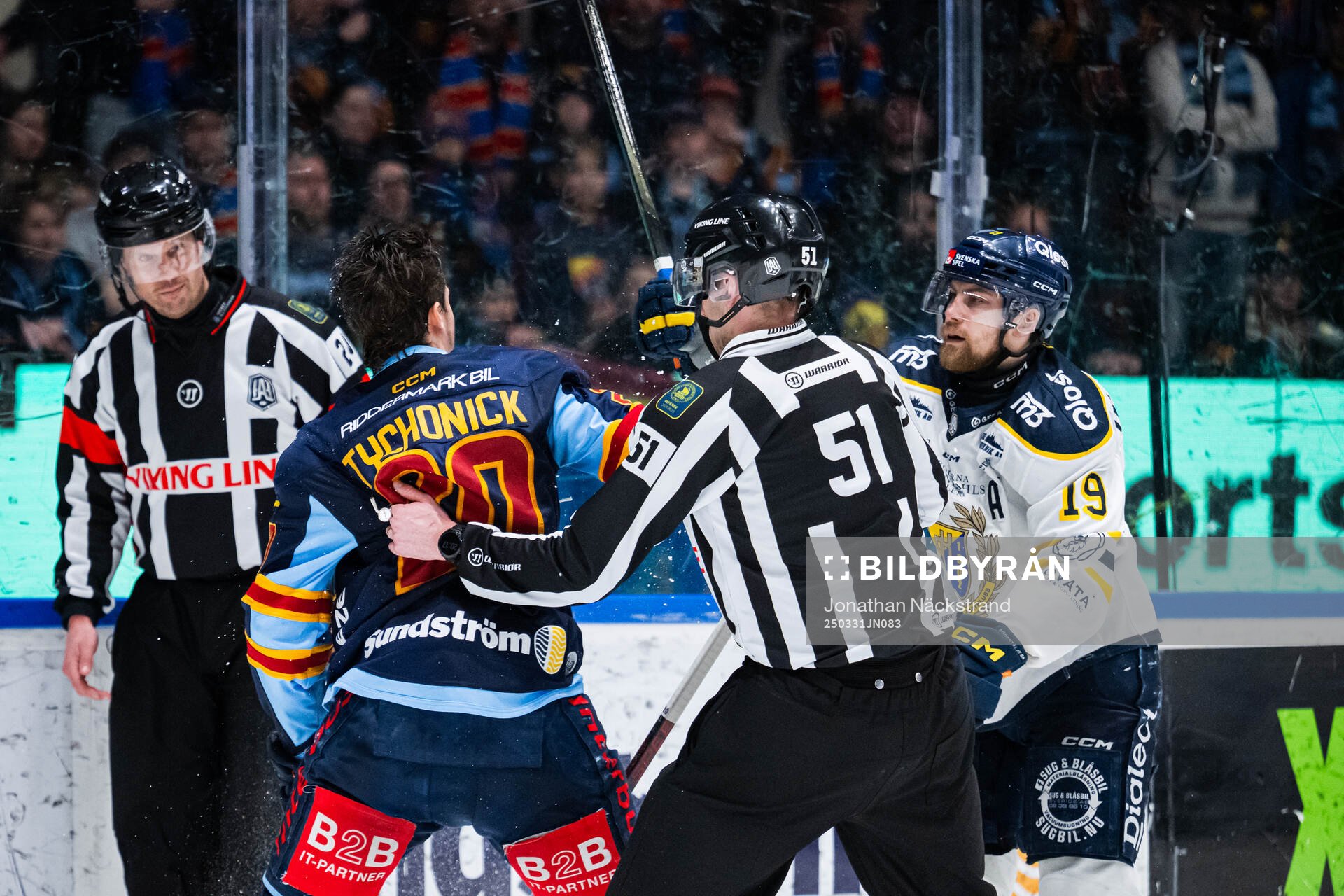 Djurgårdens Jonathan Tychonick och Södertäljes Hampus