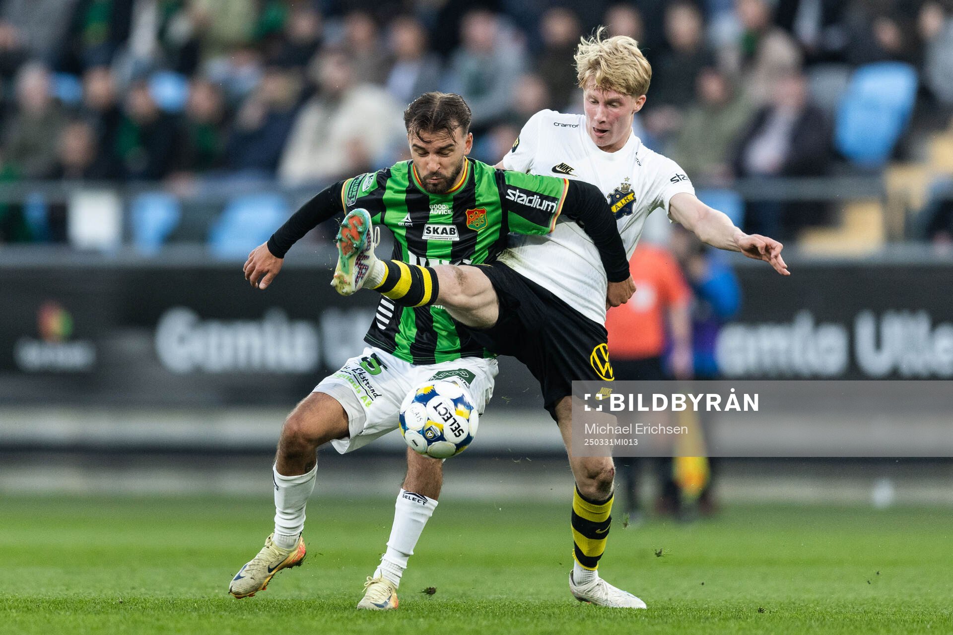 GAIS Edvin Becirovic och AIKs Andreas Redkin