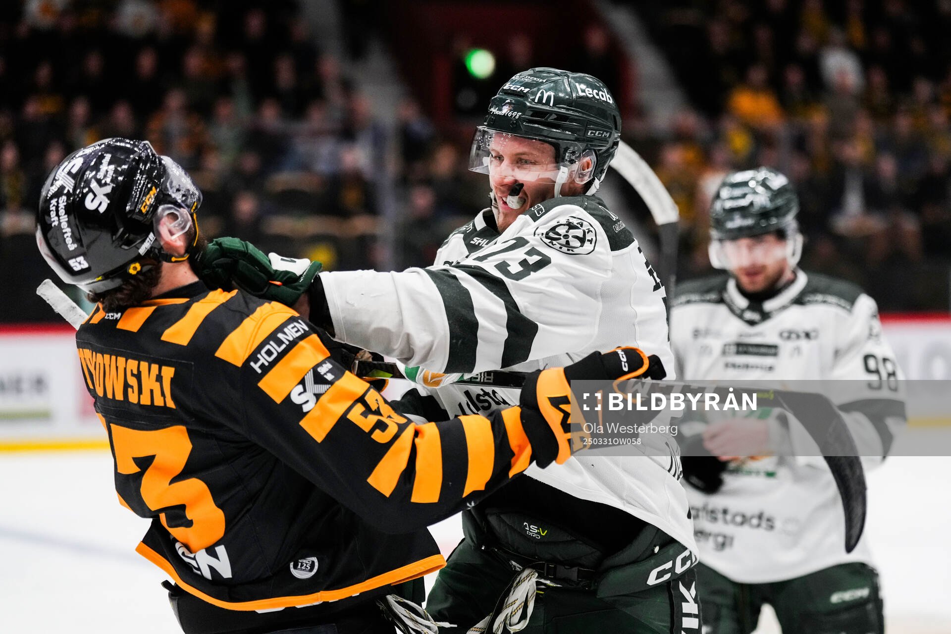 Skellefteås Luke Witkowski och Färjestads Adam Ollas