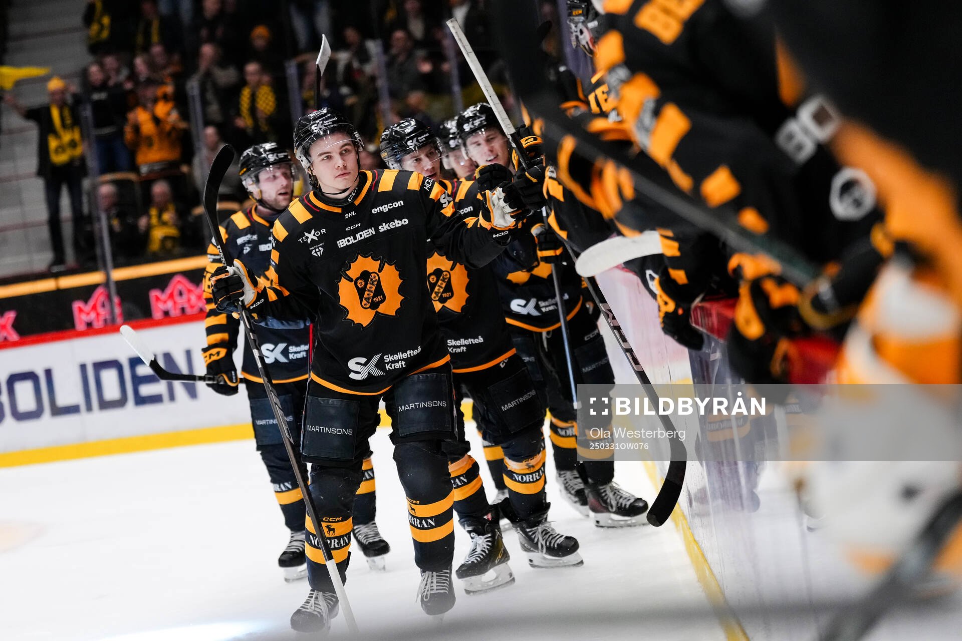 Skellefteås Axel Sandin Pellikka jublar