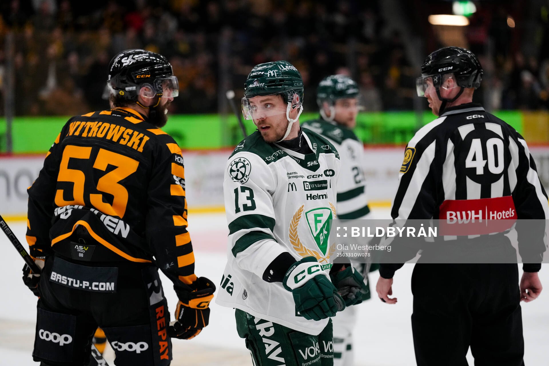 Skellefteås Luke Witkowski och Färjestads Joel Kellman