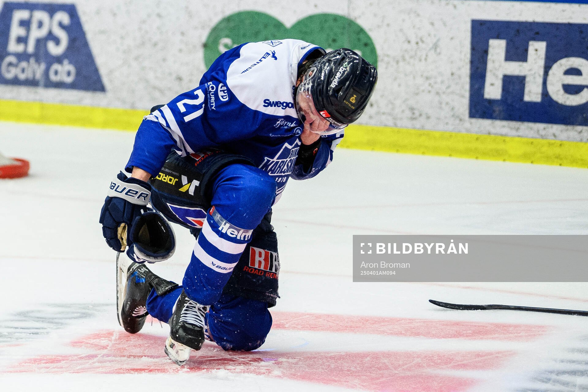 Karlskogas Christoffer Jansson har ont