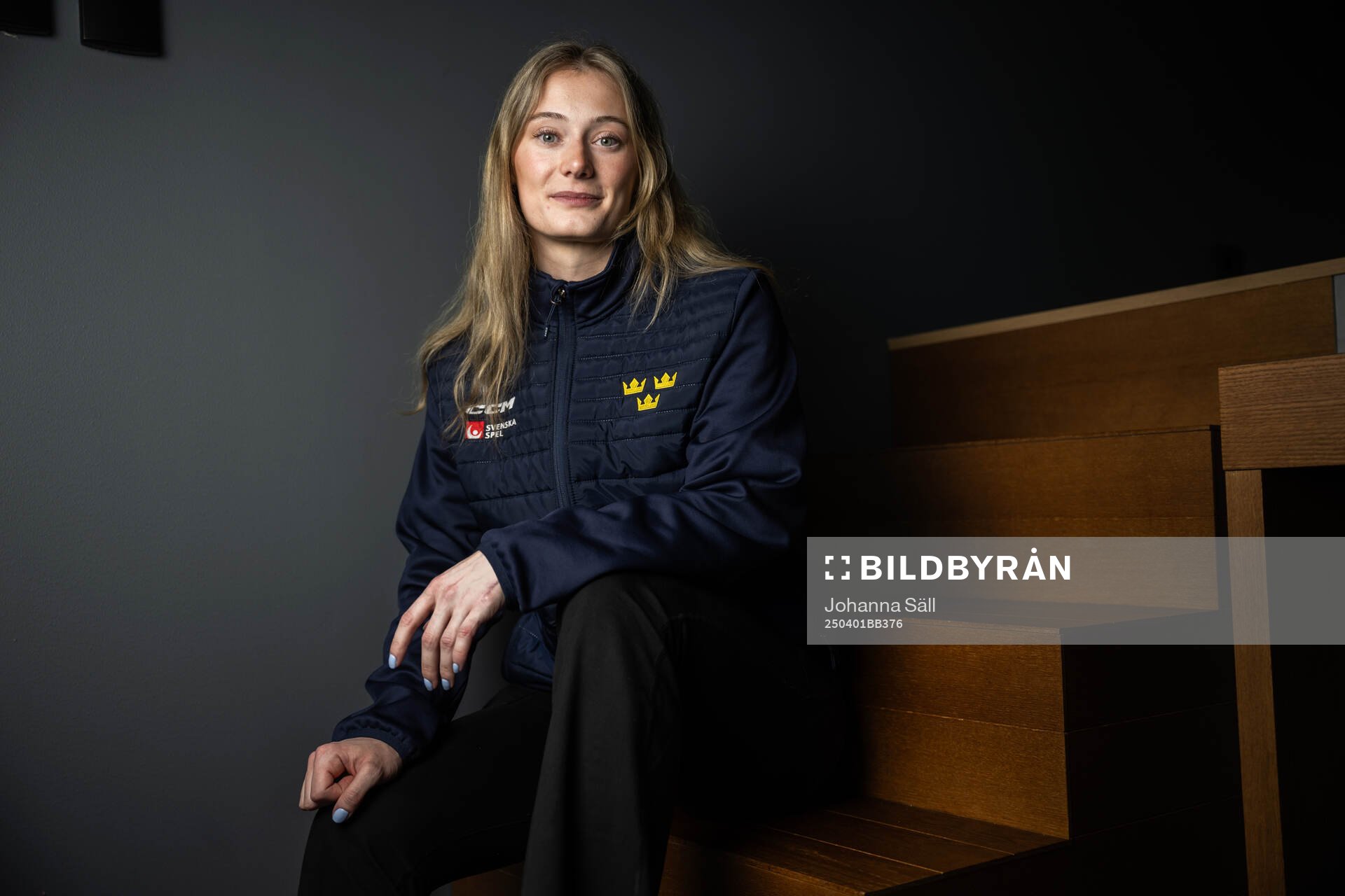 Linnéa Andersson of Sweden poses for a portrait at a press