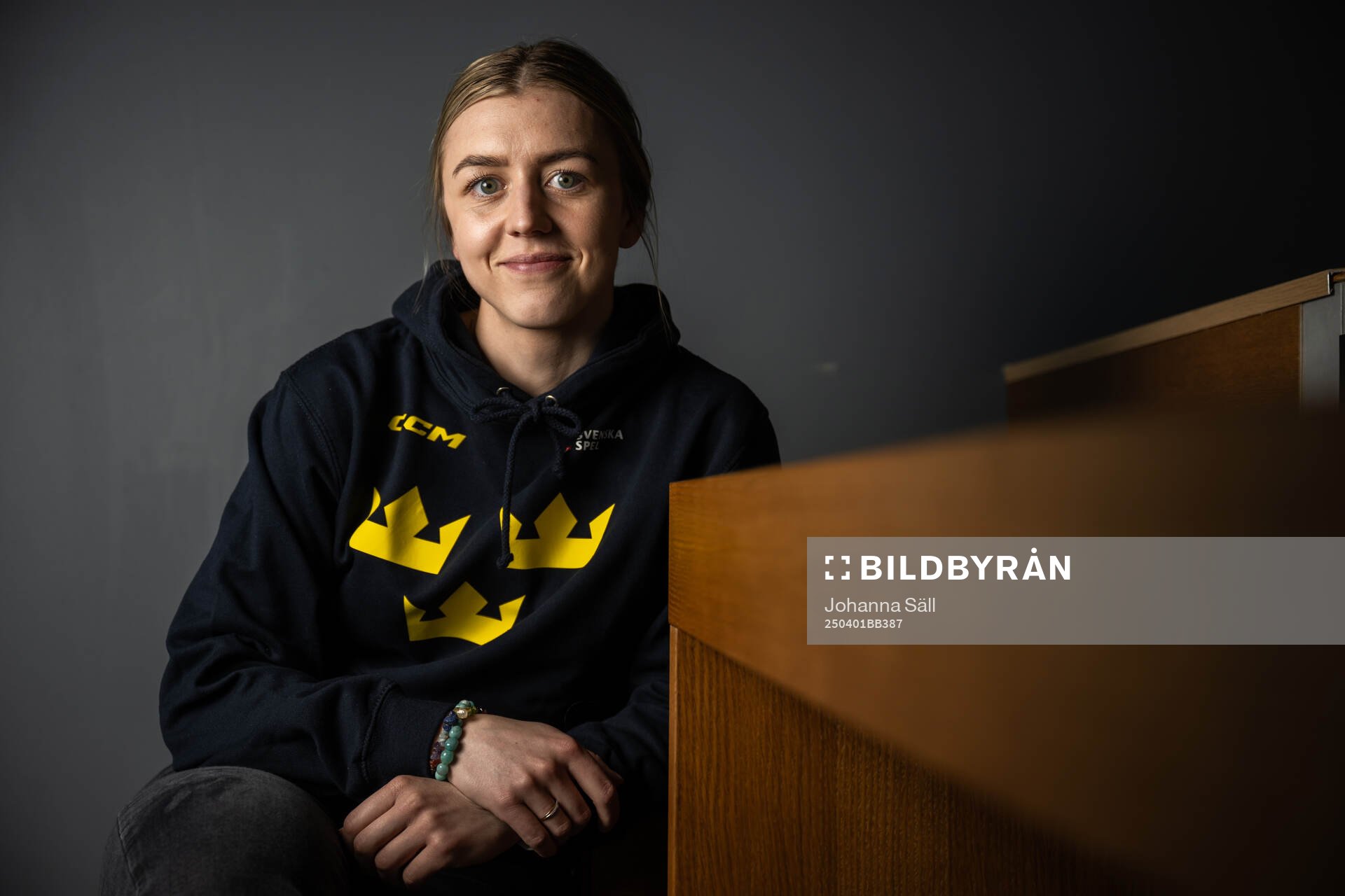 Linnea Johansson of Sweden poses for a portrait at a press