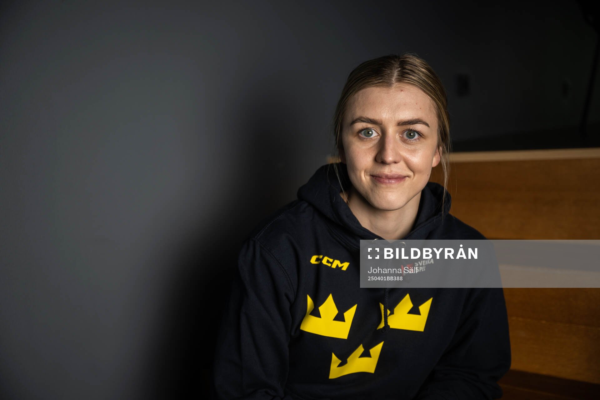 Linnea Johansson of Sweden poses for a portrait at a press