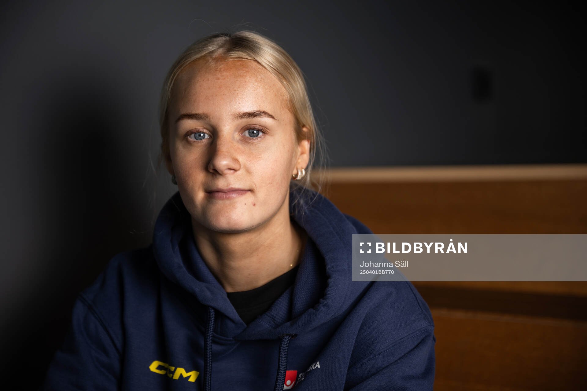Mira Hallin of Sweden poses for a portrait at a press event