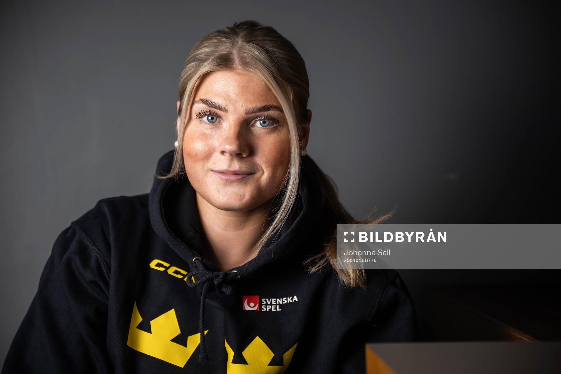 Lova Blom of Sweden poses for a portrait at a press event