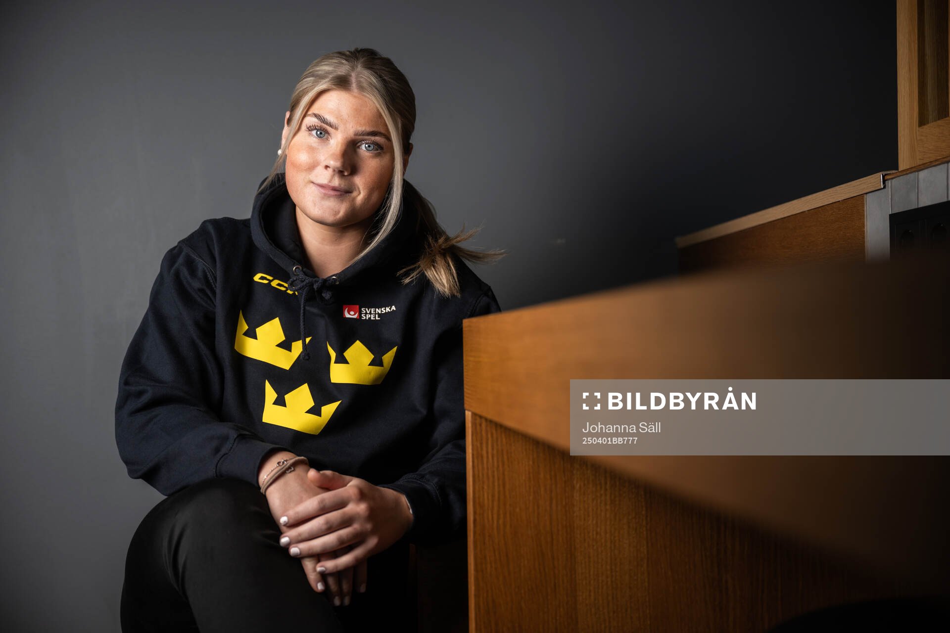 Lova Blom of Sweden poses for a portrait at a press event