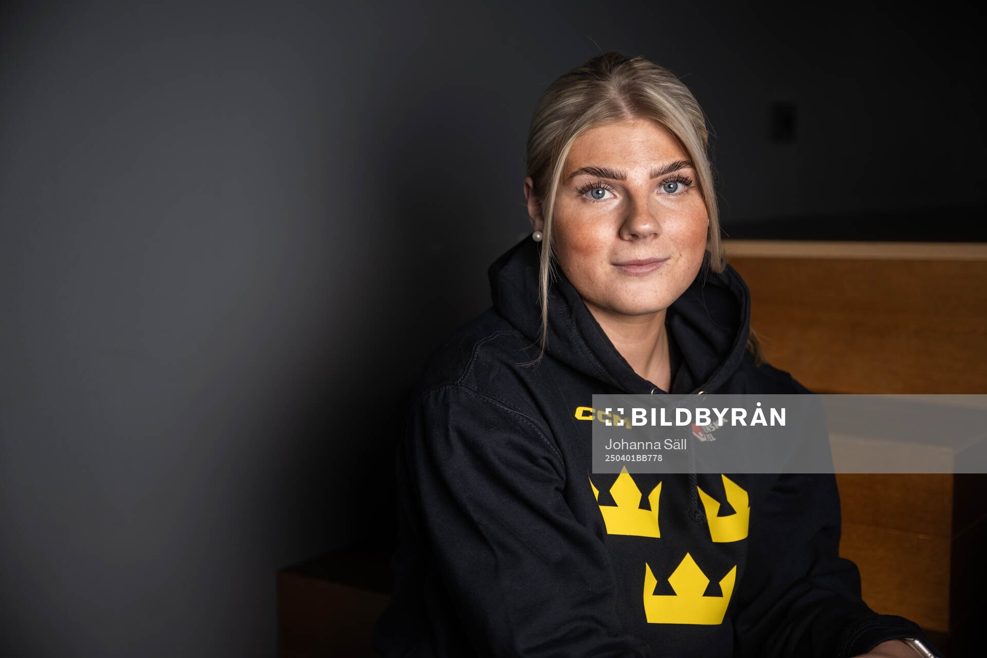 Lova Blom of Sweden poses for a portrait at a press event