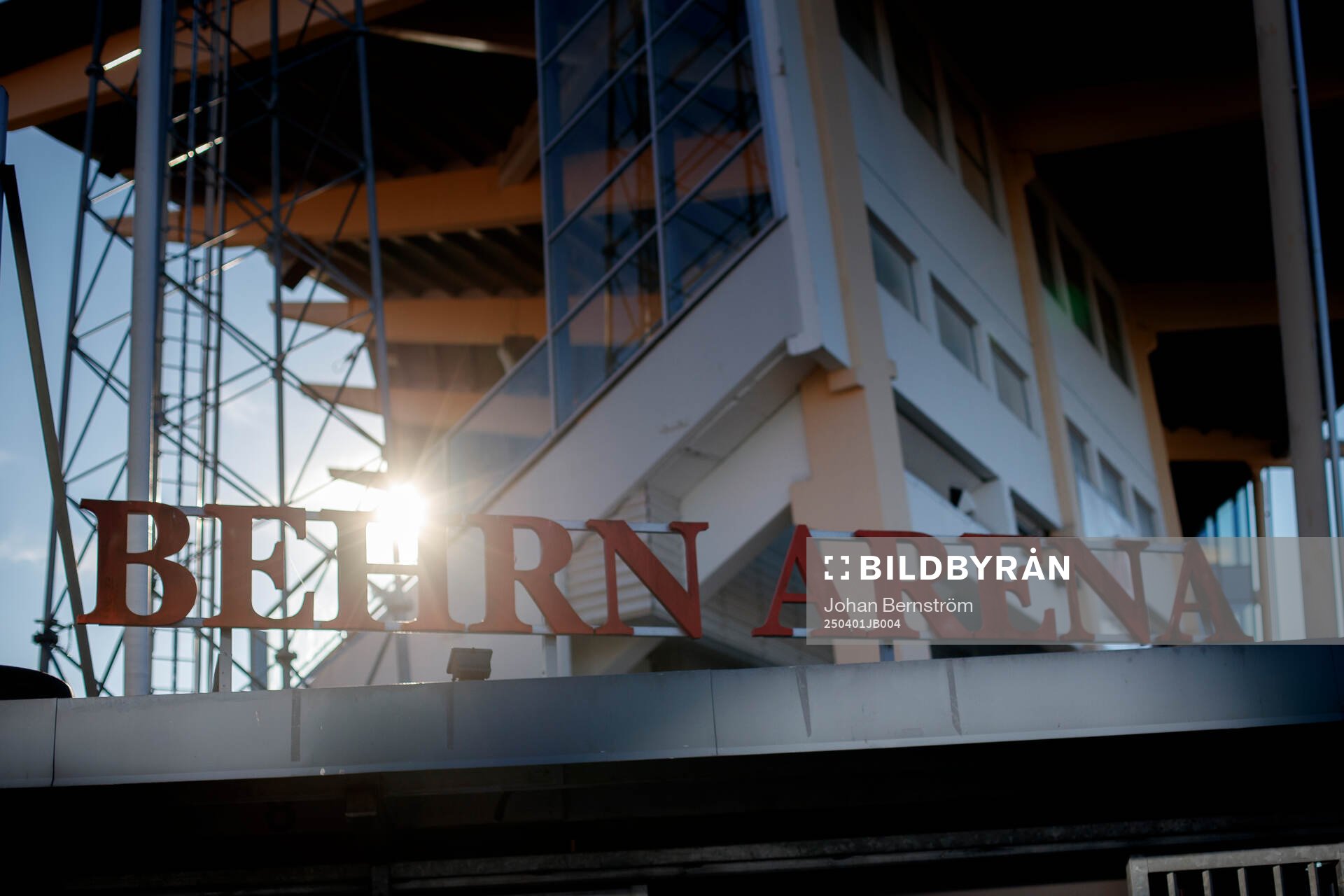 Exteriör vy av Behrn Arena