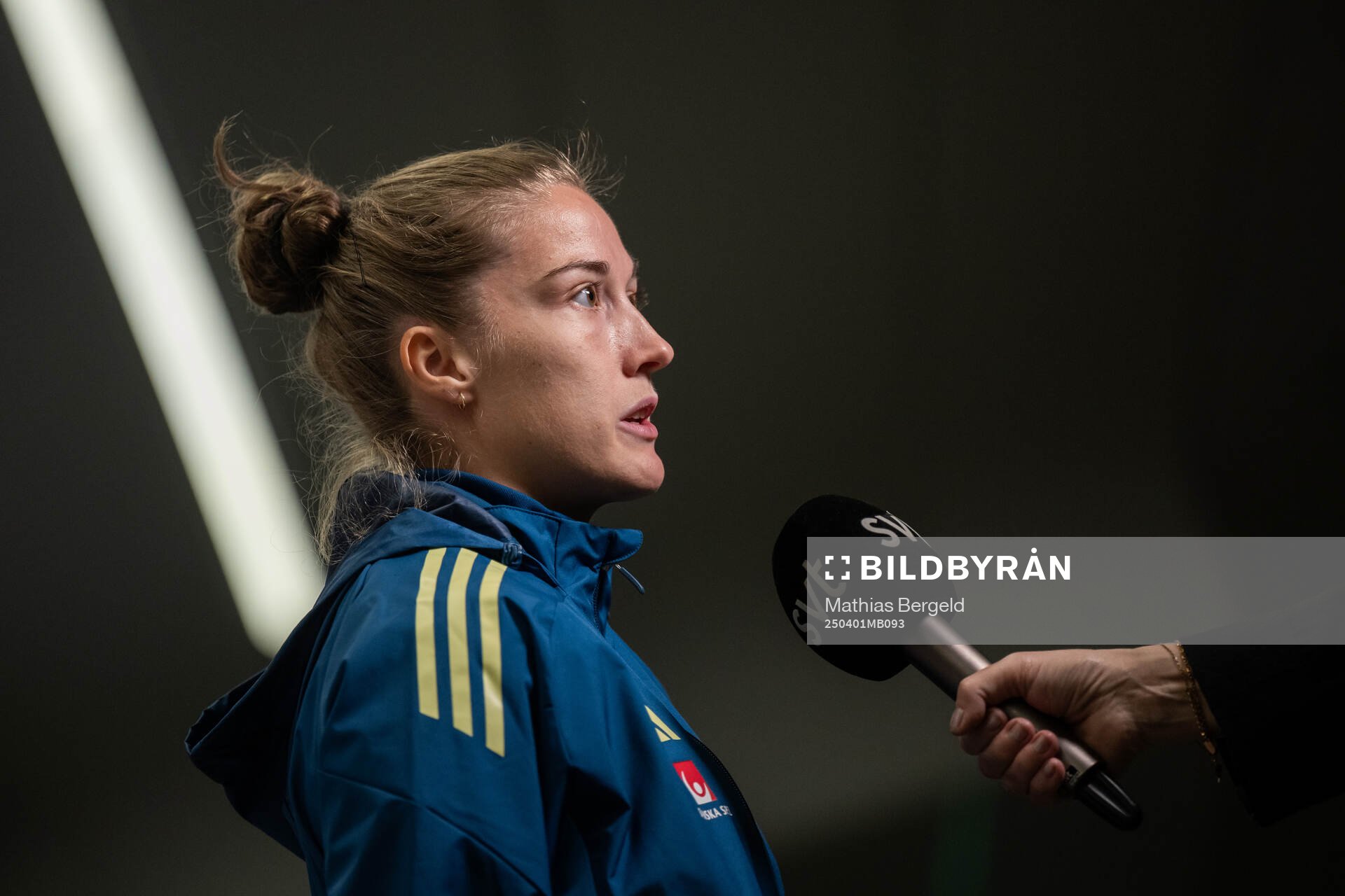 Filippa Angeldahl is interviewed