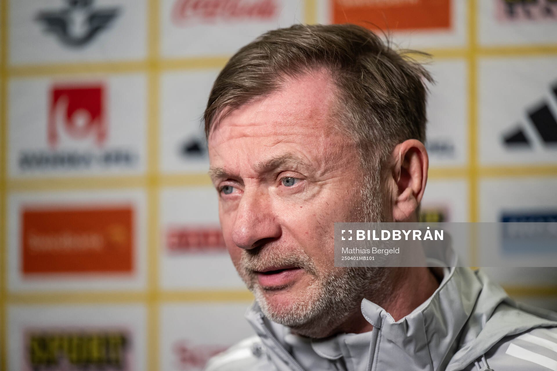 Head coach Peter Gerhardsson is interviewed