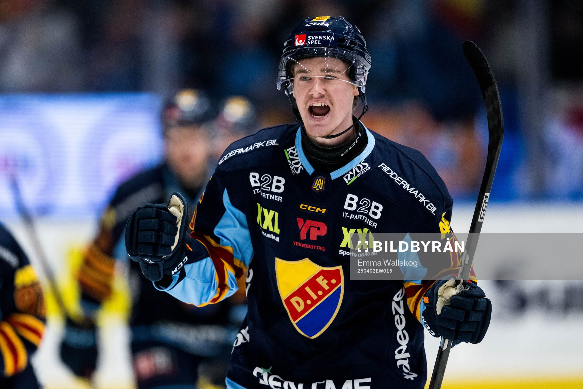 Djurgårdens Filip Eriksson jublar