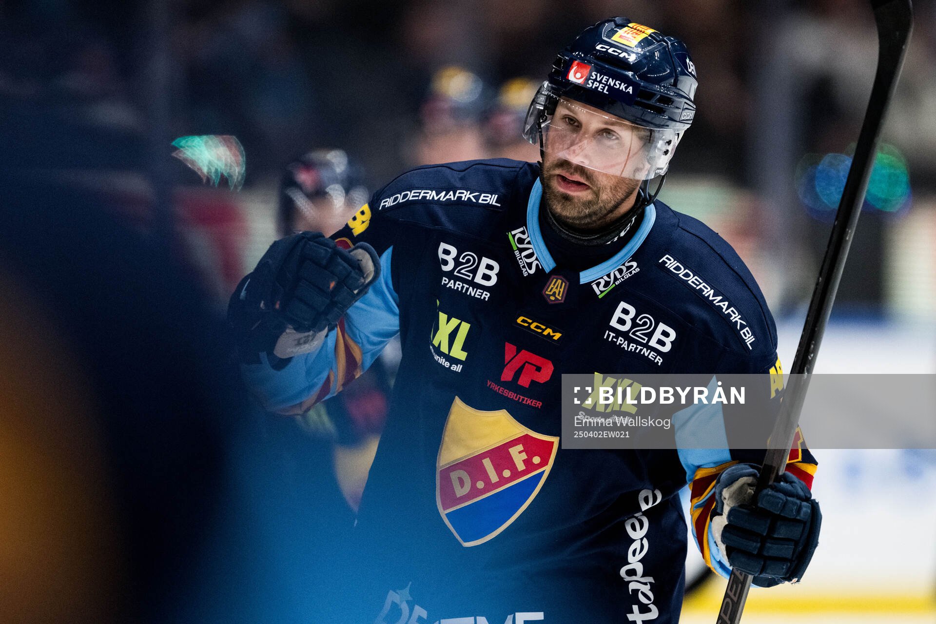 Djurgårdens Dick Axelsson jublar