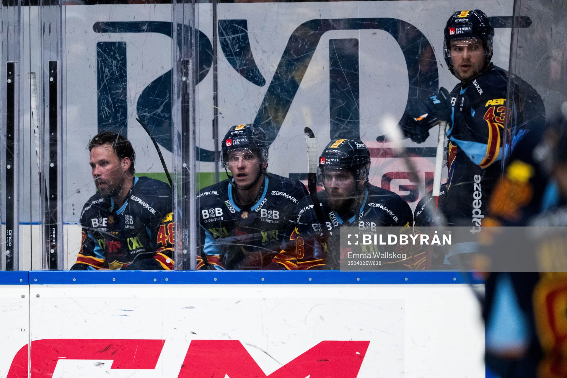 Djurgårdens Dick Axelsson, Hugo Blixt, Albin Grewe och Max