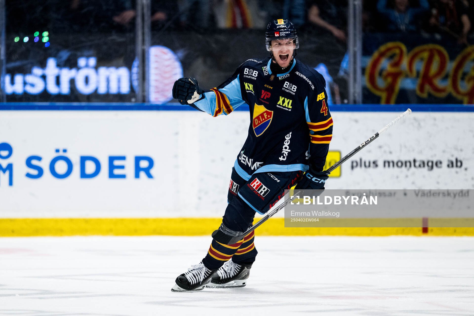 Djurgårdens Edvin Hammarlund jublar