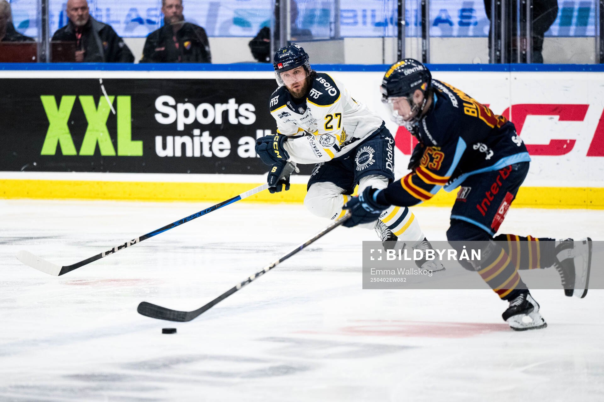 Södertäljes Daniel Norbe och Djurgårdens David Blomgren